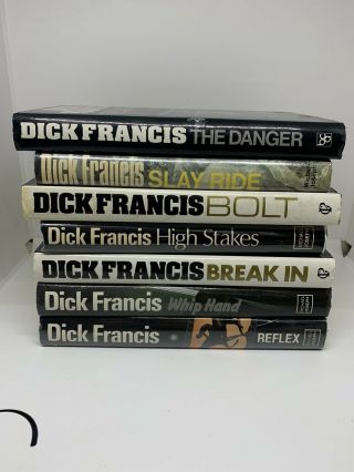 7x Vintage First Edition Dick Francis Hardback Books With Dust Jackets bundle 2
