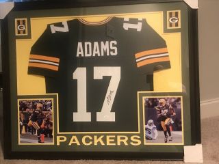 Green Bay Packers Davante Adams Authentic Signed Framed Pro Style Jersey Jsa