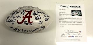 2012 Alabama Crimson Tide Team Signed Football Psa/dna Loa Eddie Lacy,  28 W08108