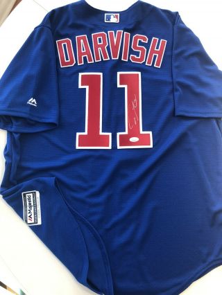 Yu Darvish Signed Auto Authentic Chicago Cubs Blue Baseball Jersey Jsa 1/1