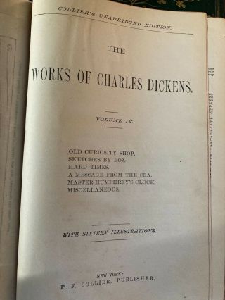 Colliers Unabridged Edition The Of Charles Dickens,  6 Vol.  Set