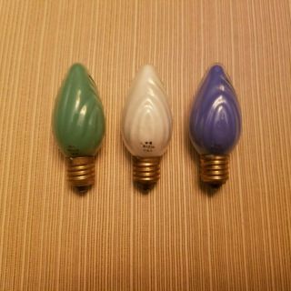 3 Vintage Ge Mazda Swirl C - 9 1/4 Multi - Color Lamps / Bulbs