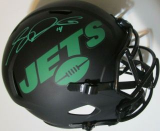 Sam Darnold Autographed York Jets Full Size Eclipse Speed Fs Helmet Beckett