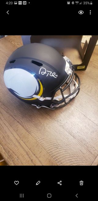 Adam Thielen Signed Riddell Minnesota Vikings Full Size Amp Helmet 19 Wr