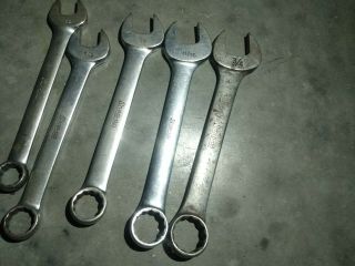 Vintage Snap On 5pc Short Combination Wrenches 1/2 " - 3/4 " 5pc Made In Usa 50s/60s