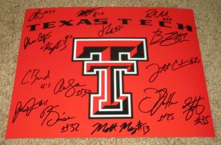 Texas Tech Red Raiders Team Signed 2018 - 19 Photo Autographed By Entire Teamproof
