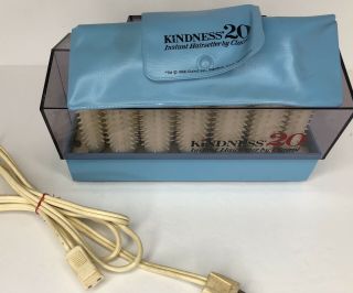 Vtg Clairol Kindness 20 Instant Hairsetter 761 Wax Core Hot Rollers Cord & Clips
