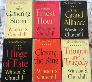 Winston S.  Churchill - The Second World War Full Set Of 6 1st U.  S.  Editions Bomc