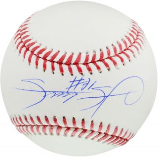 Sammy Sosa Chicago Cubs Autographed Baseball Fanatics Authentic Certified