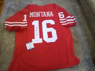 Joe Montana Signed San Francisco 49ers Custom Jersey W/ Beckett