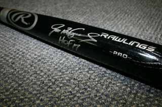 Ivan Pudge Rodriguez Autographed Rawlings Pro Model Bat Texas Rangers