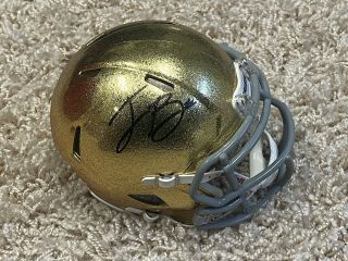 Ian Book Autographed Notre Dame Football Hydro Mini Helmet Irish Signed 2020 - 21