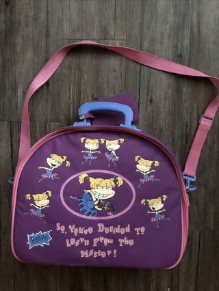 90’s Nickelodeon Rugrats Angelica Bag Vintage 1997 Travel Suitcase Sleepover