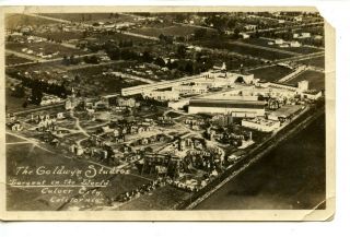 Aerial - Goldwyn Movie Studio - Culver City - Rppc - 1923 Real Photo Vintage Postcard