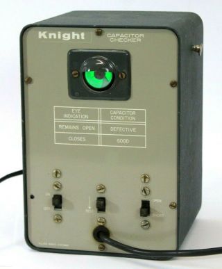 Vintage Knight Capacitor/cap Checker,  Tester - W/green " Eye " Tube