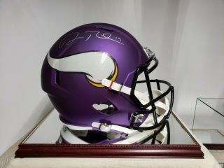 Adam Thielen Autographed Minnesota Vikings Full Size Helmet Tse