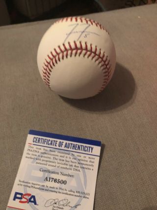 Autographed Freddie Freeman Official Baseball Psa Certified Signed