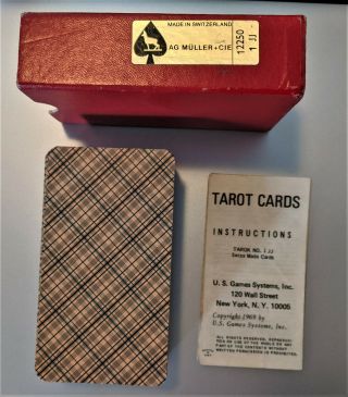 Vintage 1970 Tarot Cards Ag Muller 1jj Made In Switzerland With Instructions
