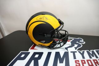 Isaac Bruce Signed Los Angeles Rams Eclipse Full Size Helmet Beckett