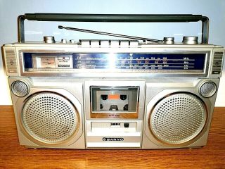 Sanyo M 9924lu Radio Cassette Recorder Boombox Ghetto Blaster Vintage Japan