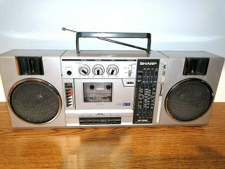 Sharp Gf 7300 Radio Cassette Recorder Vintage Japan