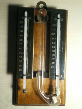 Tycos Vintage Antique Wall Thermometer Good No Damage