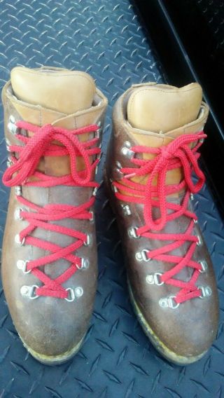 Vintage Kastinger Peter Habeler Mountaineering Boots Size 11 W/insert &crampons