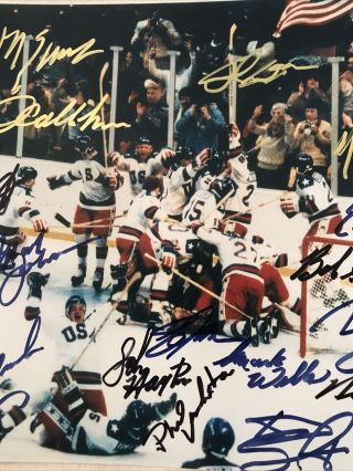1980 USA Hockey Team Signed Autograph NHL 8x10 Signed By 21 Miracle On Ice USSR 3