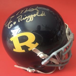 Joe Montana Autographed Mini Football Helmet Signed High School Notre Dame 49ers