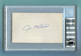 Joe Montana Signed Index Card 3x5 Autographed 49ers Early Sig Full Name Beckett