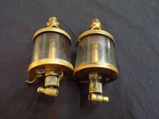 2 Vintage Essex Brass Corp Detroit Mich.  Usa.  Hit & Miss Engine Oiler 