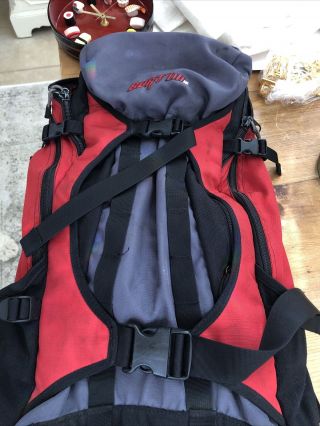 Vintage Burton Ak 30l Backcountry Snowboarding Backpack Red Black Alaska 457