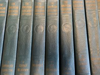 The American Educator Encyclopedia Volumes 1 - 10 1942 Edition Vintage Blue