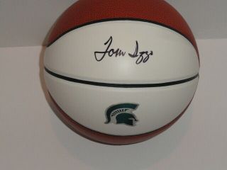 Tom Izzo Signed Basketball Michigan St.  Spartans Proof Coach State Hof Psa
