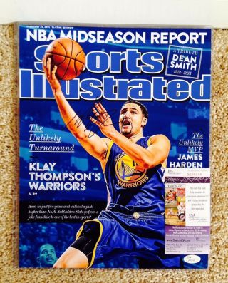 Klay Thompson Signed Autograph 11x14 Sports Illustrated Cover Photograph Nba Jsa