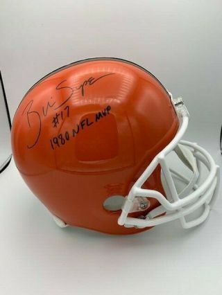 Brian Sipe Signed Cleveland Browns Throwback Full Size Helmet Nfl Mvp 1980