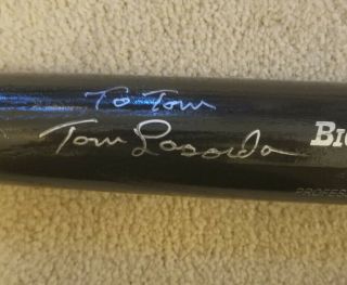 Dodgers Tommy Lasorda Autographed Rawlings Adirondack Big Stick Pro Baseball Bat