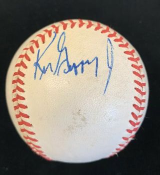 Ken Griffey Jr Mariners Vintage Signed Official Al Bobby Brown Baseball Jsa