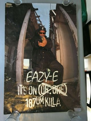 Vintage Eazy - E Its On (dr.  Dre) 187um Killa 1993 Poster Nwa Rap Ruthless