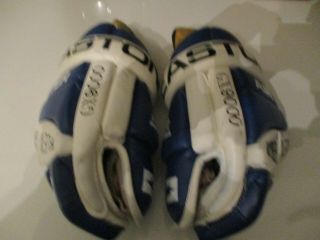 Vintage Easton " Air " 14 " Hockey Gloves Adult Sz All Leather In Great Shape