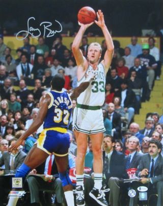 Larry Bird Boston Celtics Signed/autographed 16x20 Color Photo Beckett 140609