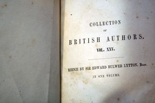 RIENZI: Last of the Roman Tribunes 1842 Sir Edward Bulwer Lytton Leather Antique 3