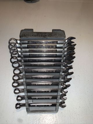 Vintage Usa Made Craftsman 12 Piece Metric Wrench Set 7mm - 18mm.  V Upside Down V
