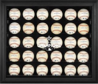 Astros 2017 World Series Champs Black Framed Logo 30 - Ball Display Case