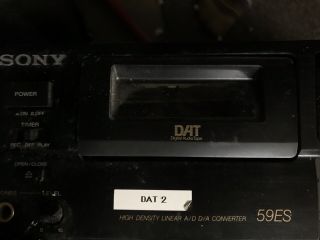 Sony Dtc - 59es - Vintage Dat Cassette Player & Recorder (powers On But Wont Open)