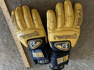 Vintage Reusch Racing Ski Gloves Good Vintage Bright Colors Yellow