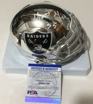 Matt Millen Signed Autographed Oakland Raiders Speed Chrome Mini Helmet Psa/dna