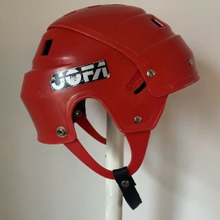 Jofa Hockey Helmet 24651 Vintage Classic Red Senior Size Okey