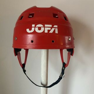 JOFA hockey helmet 24651 vintage classic red senior size okey 3