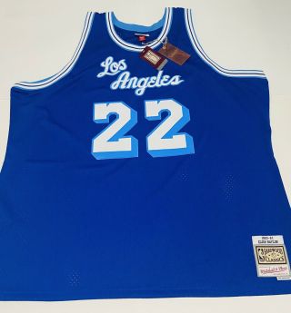 Los Angeles Lakers 22 Elgin Baylor Mitchell And Ness Jersey Throwback Blue 5xl